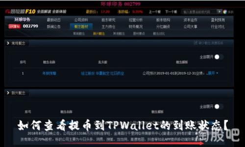 如何查看提币到TPWallet的到账状态？